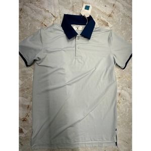 Jason Scott Blue Golf Polo shirt  Polyester- spandex Short sleeve Men size‎ S